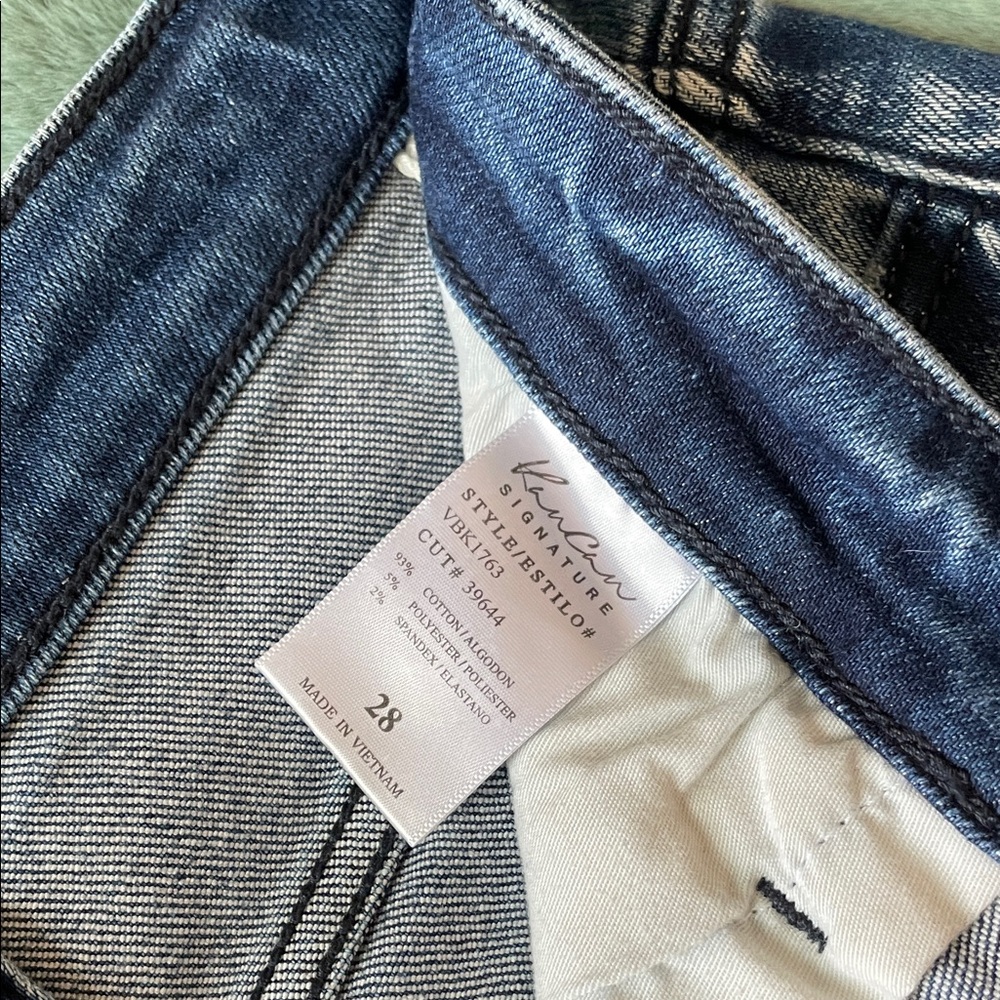 KanCan Dark Blue Distressed Jean Shorts - Picture 3 of 3